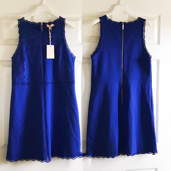 Ted Baker Codi embroidered scalloped hem dress - Picture 5 of 5